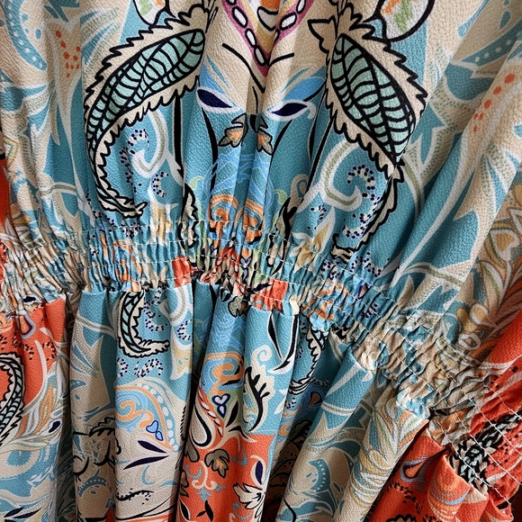 Bohemian | MultiColor | Stretchy Loose Fitting | Casual Maxi Dress - Picture 4 of 11